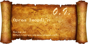 Oprea Imogén névjegykártya